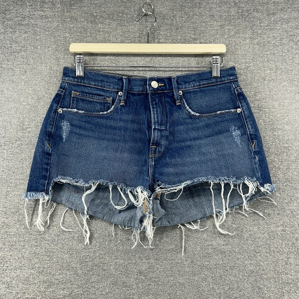 Good American Cut Off Shorts‎ Women Size 4/27 Blue Denim Summer Classic